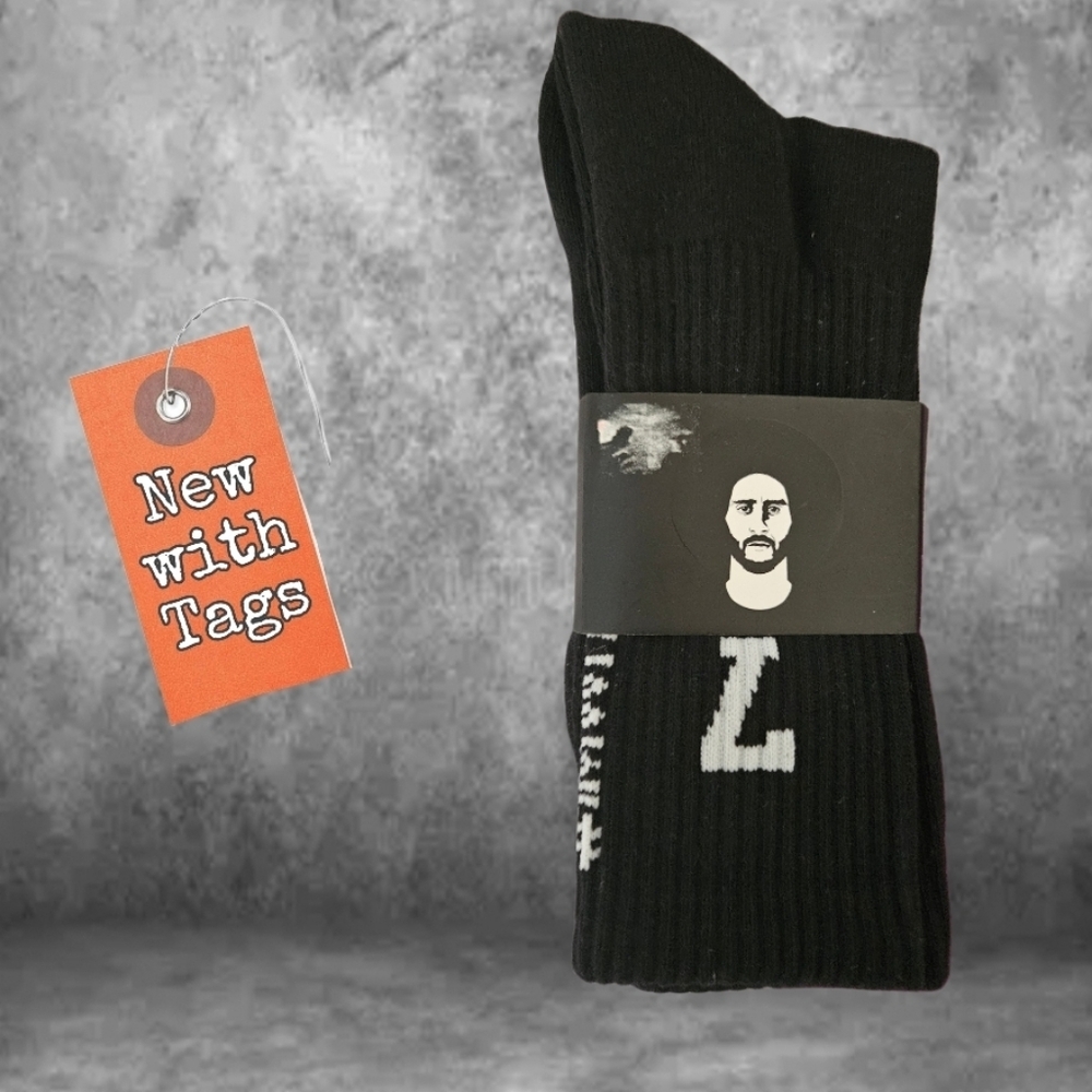 NWT/ NEW Colin Kaepernick Exclusive Black Crew Socks 7 #ImwithKap 957157